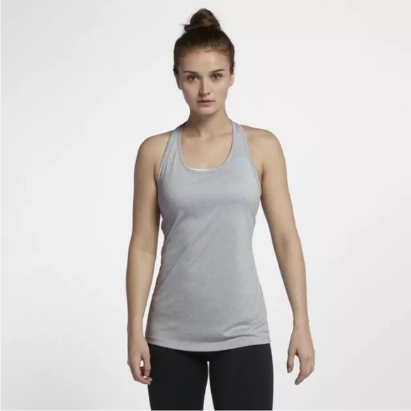 Nike Tops - Nike Womens Dry Training Tank 889073-012 Gray | White | Gray Small